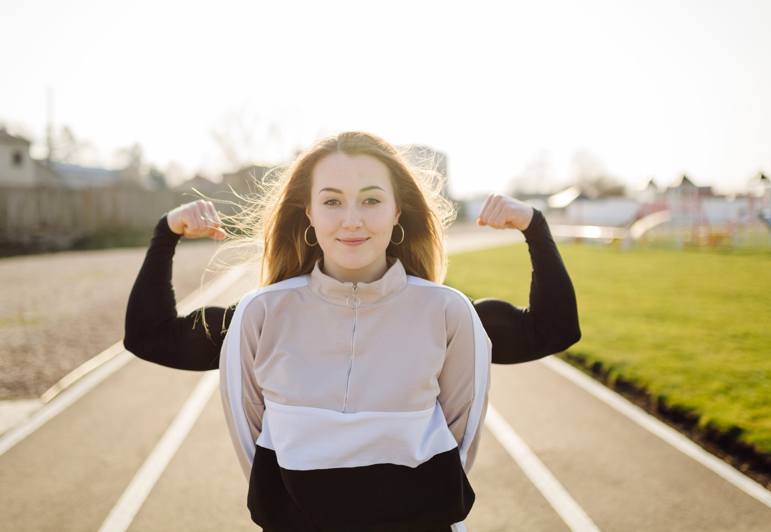 Friends fitness training together outdoors living active healthy